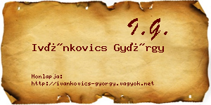 Ivánkovics György névjegykártya