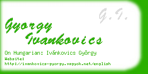 gyorgy ivankovics business card