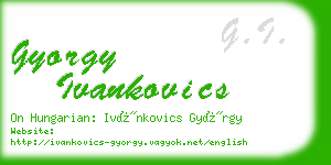 gyorgy ivankovics business card